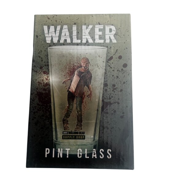 Walking Dead AMC Supply Drop Walker Pint Glass NWOT - Picture 2 of 7